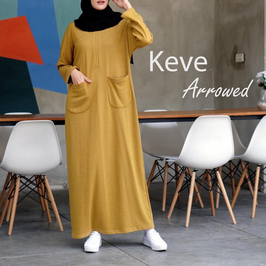 *Barang Bagus..✩ DUPBASIC GAMIS KAOS KEVE - Gamis Syari Ter Hitam Busui Friendly Modern Original Rem