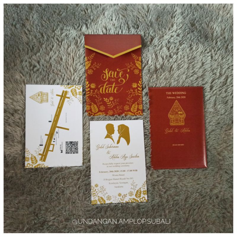 

undangan satuan minimal 15 pcs soft cover bolak balik + amplop