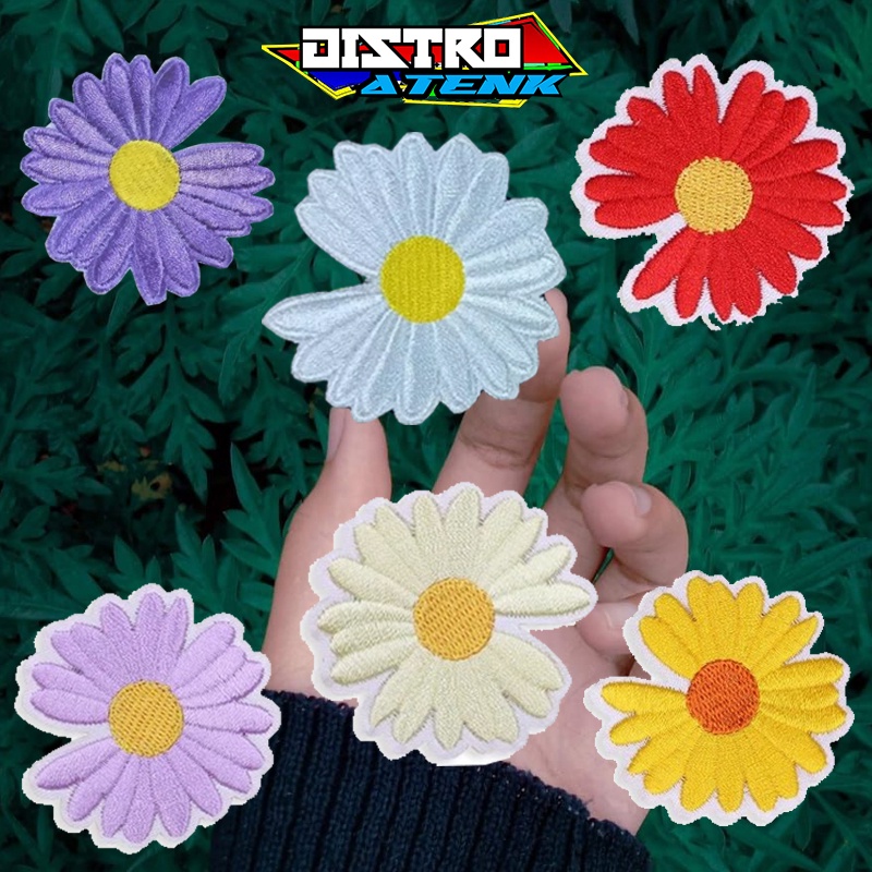 Patch Bordir Bunga Daisy
