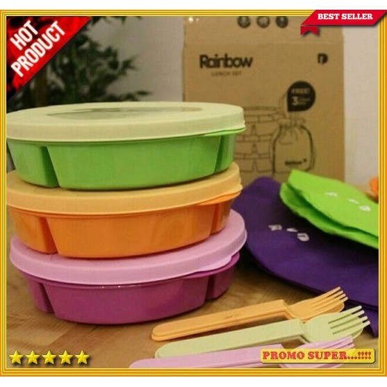 

Rainbow Lunch set 3 (packing Bubble+Dus ASLI) Y3029