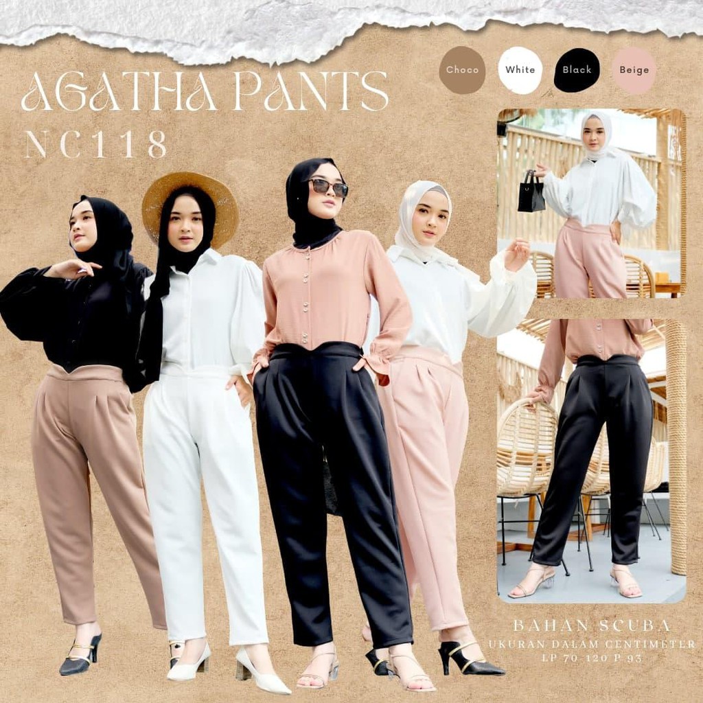 AGATHA PANTS / CELANA SCUBA / CELANA KERJA