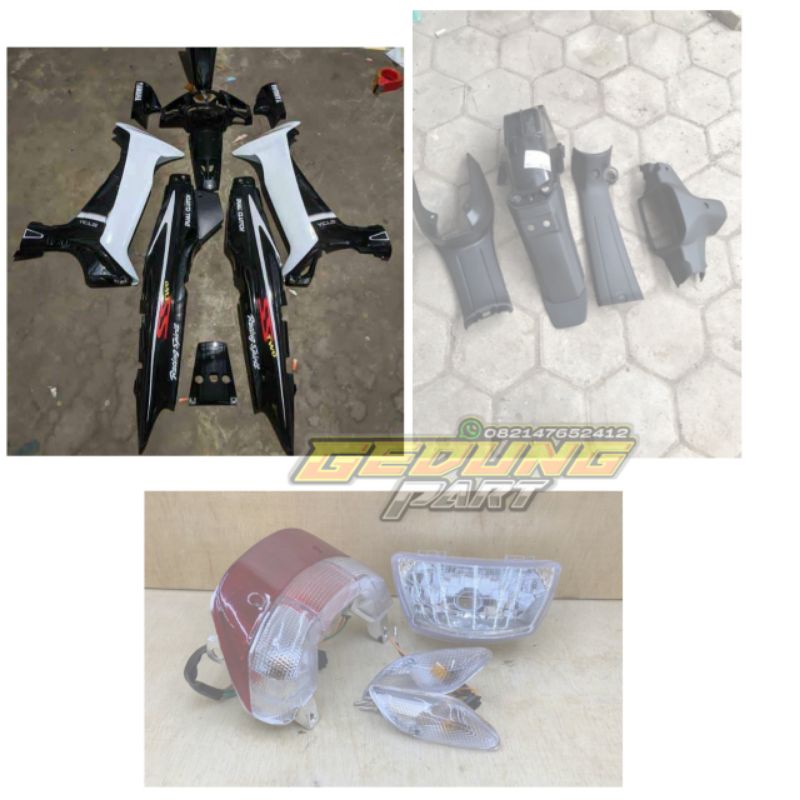 Cover Body Fiz r Fizr Ss Two Hitam Putih Full Set Bodi Halus Yamaha Fiz r Hitam Putih