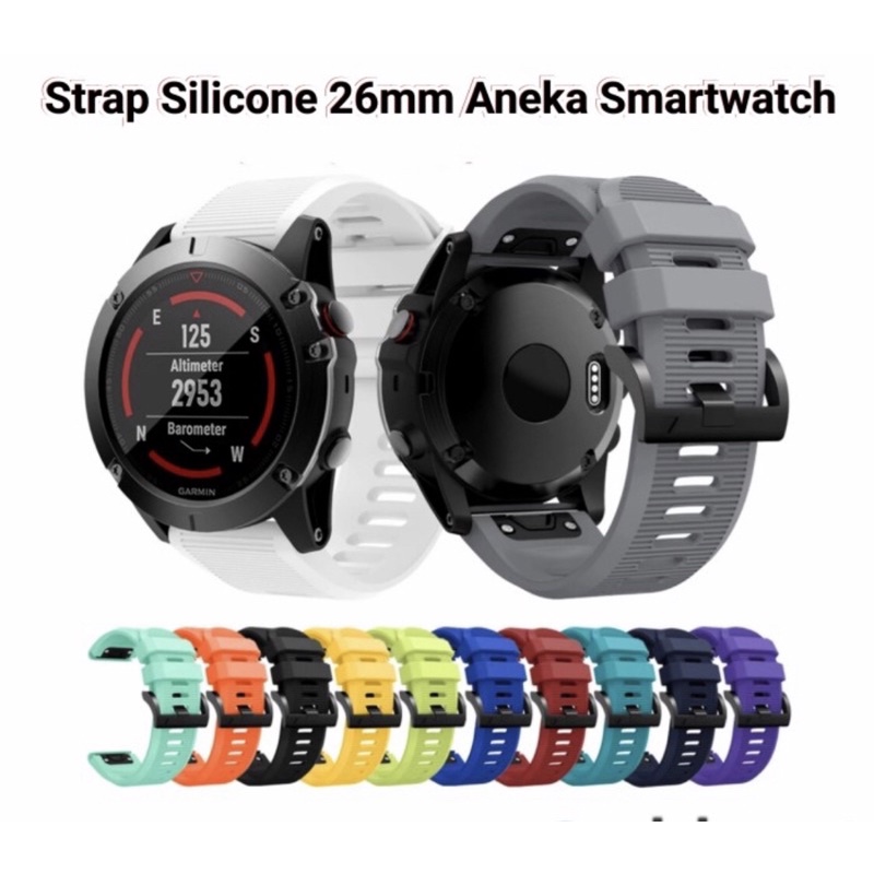 Strap Silicone 26MM Zeblaze Vibe 3 HR ECG Pro Silicon Tali jam