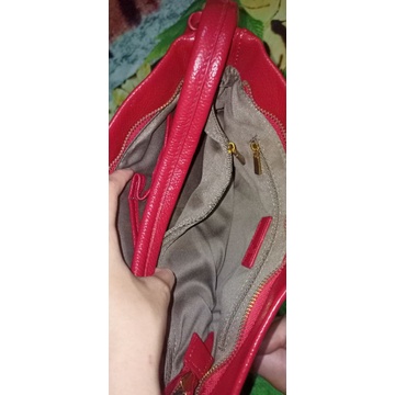 Tas Kulit Elizabeth Original Preloved Maroon