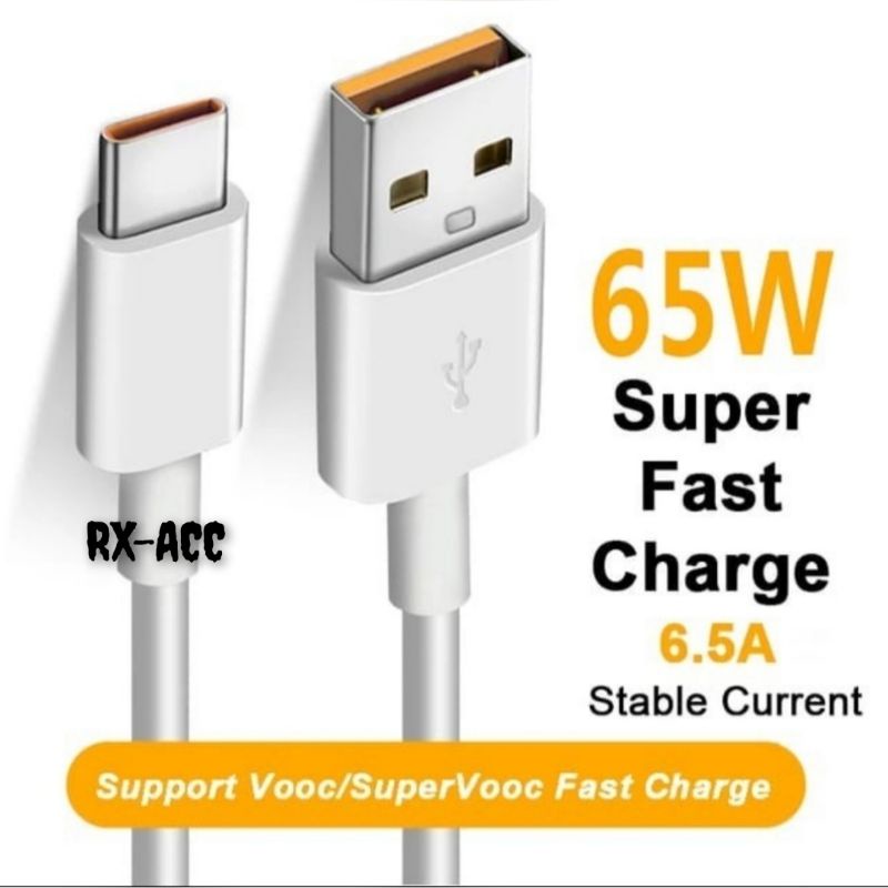 KABEL DATA OPPO TYPE C SUPER VOOC CHARGER 65W ORIGINAL OPPO RENO 5 5F 4 4F