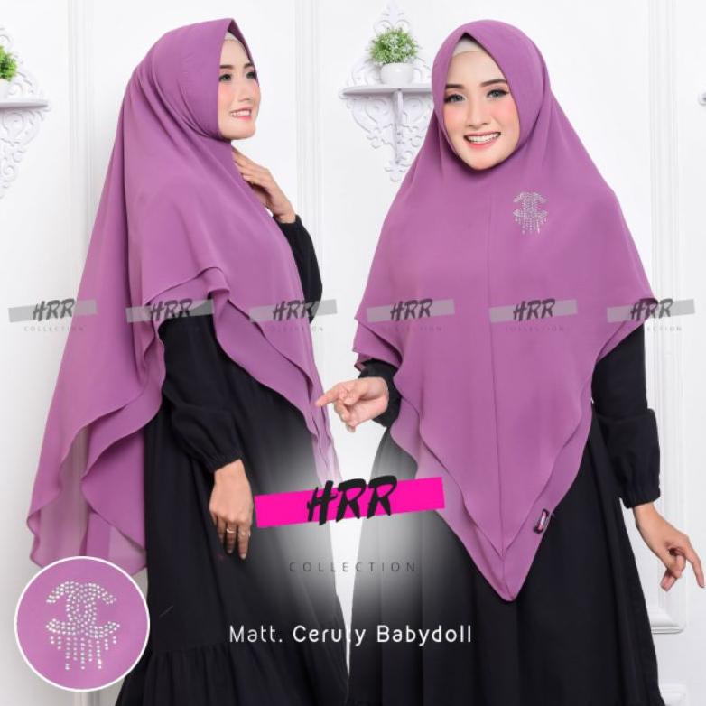 Khimar 2 Layer Runcing, Hijab 2 Layer Lancip Jumbo