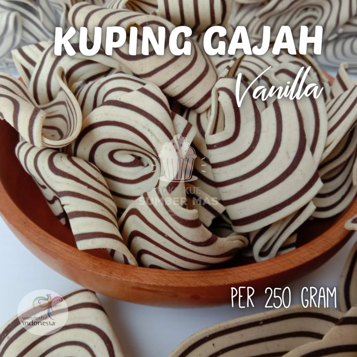 KUPING GAJAH/KERIPIK KUE KUPING GAJAH TERLARIS RASA VANILA 500 GR