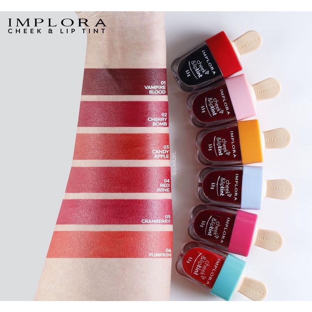 [SALE] IMPLORA Cheek &amp; Liptint / Lip Tint / Ice Cream 5.5gr