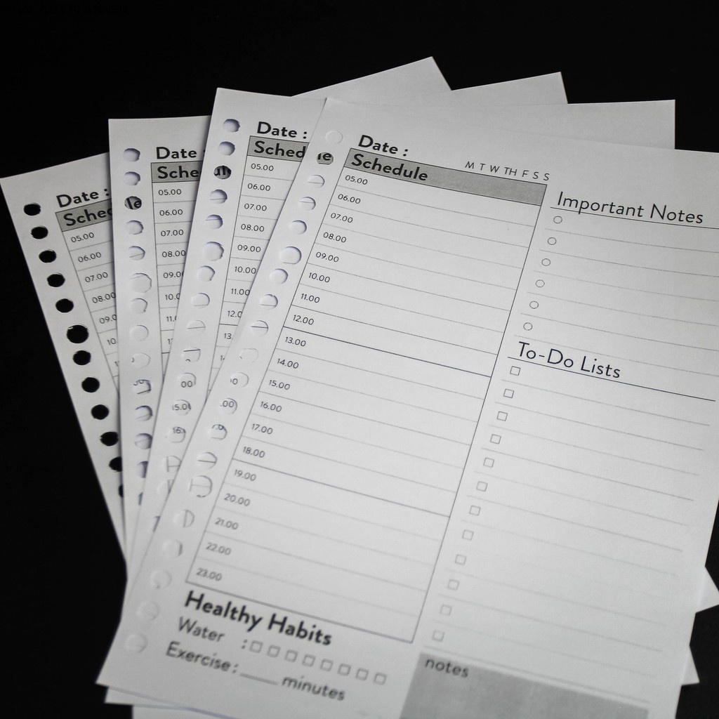 

DAILY PLANNER / ISI BINDER / Basic Daily Planner / LOOSE LEAF