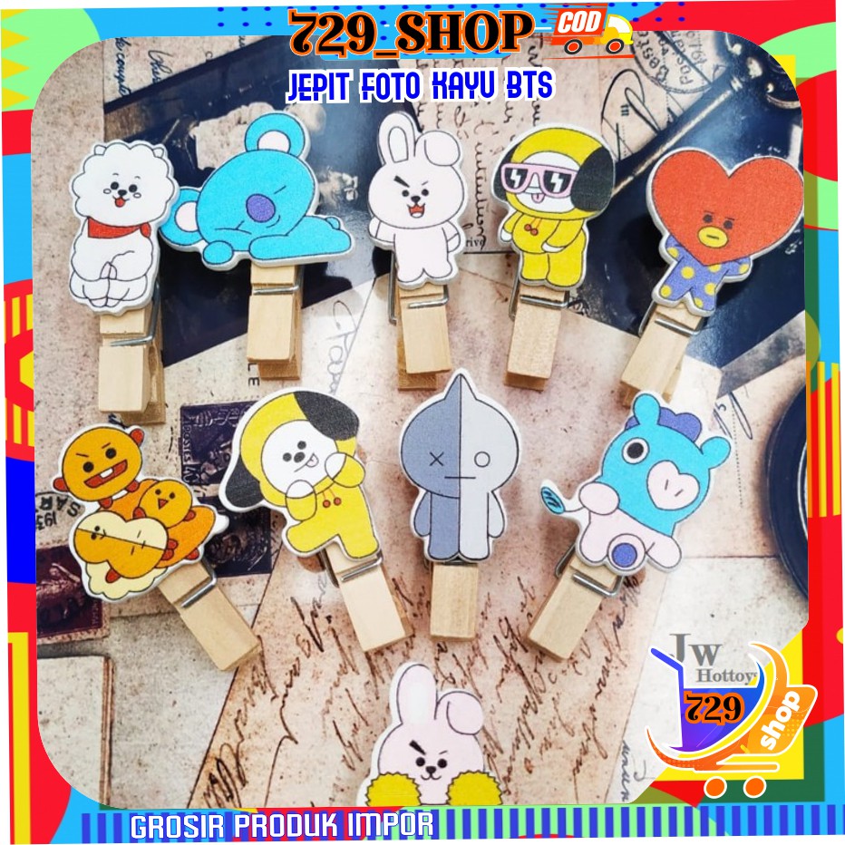 Jepit Foto BTS Warna-warni Import Best Seller