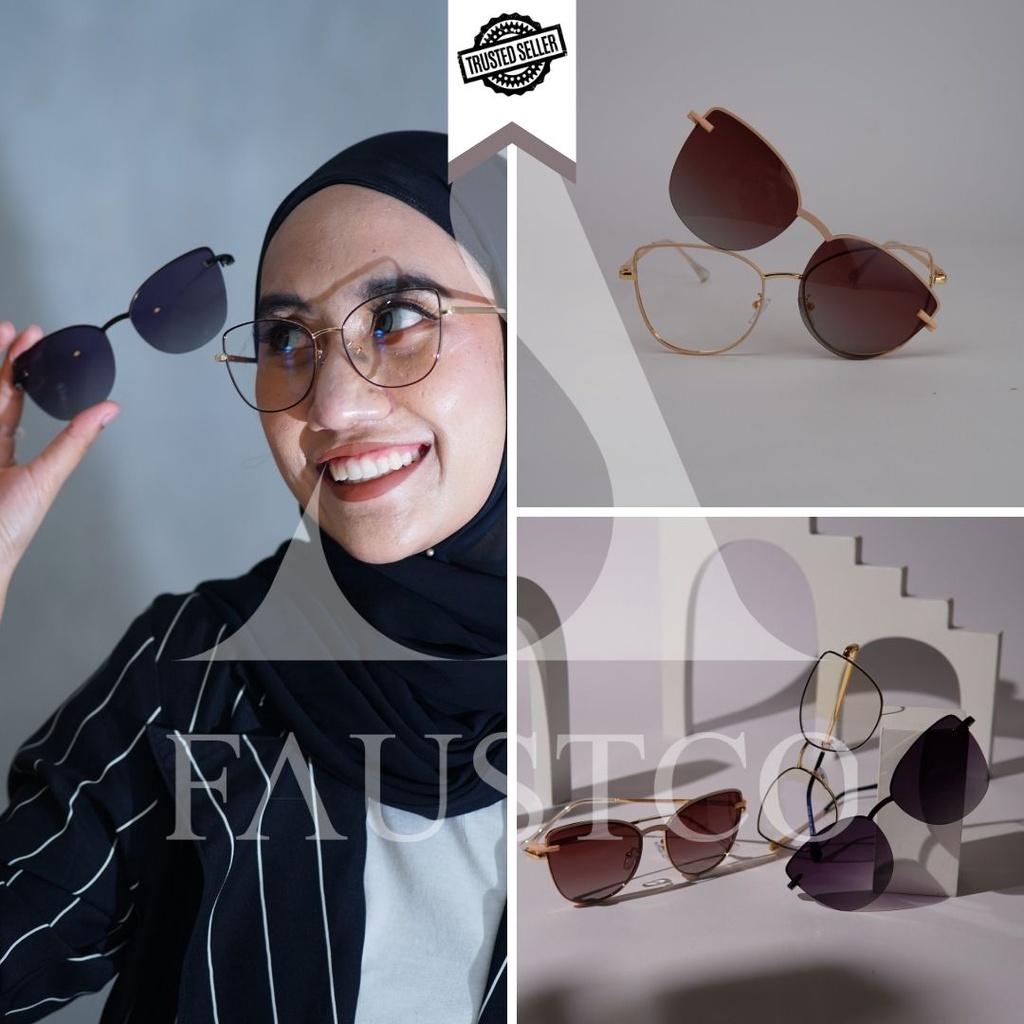 KACAMATA CLIP ON WANITA /KACAMATA BLUERAY / KACAMATA PHOTOCROMIC WANITA