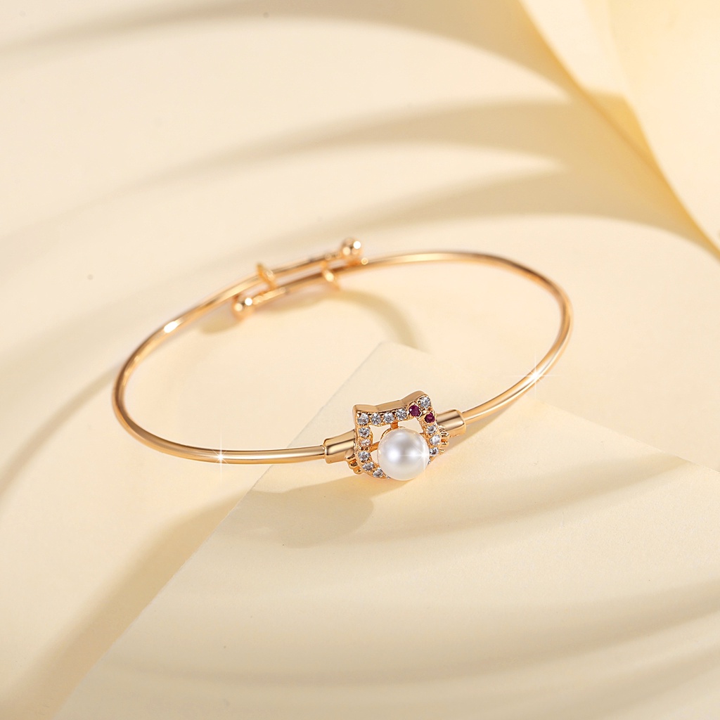 Y542 Gelang Titanium Anak Anti Karat Emas Muda Bayi Asli Rantai Selamanya Korea Gelang Anak