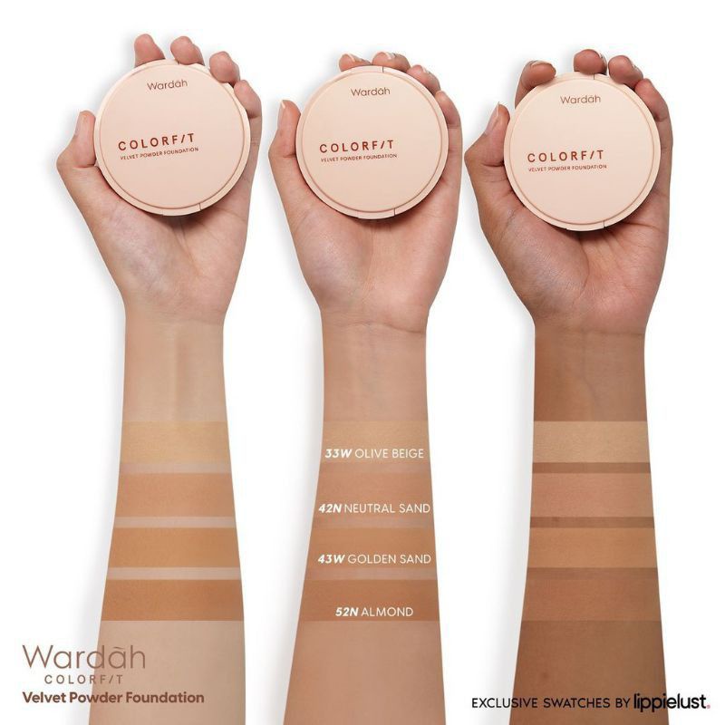 WARDAH COLORFIT VELVET POWDER FOUNDATION ~ ASLI 100% PROMOO