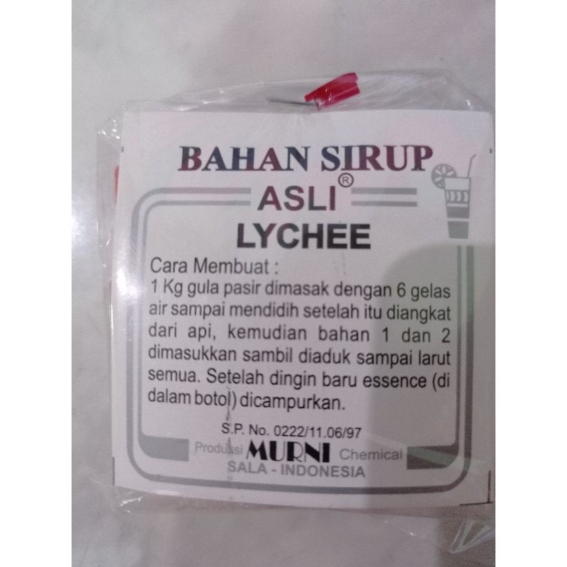 Bahan Sirup Asli 100% 45gr