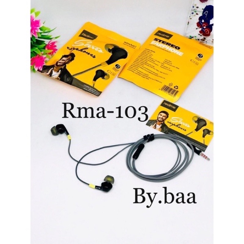 HANDSFREE/HEADSET/EARPHONE REALME BUDS 2 MODEL RMA-103 STEREO EARPHONE + MIC SUARA MANTUL