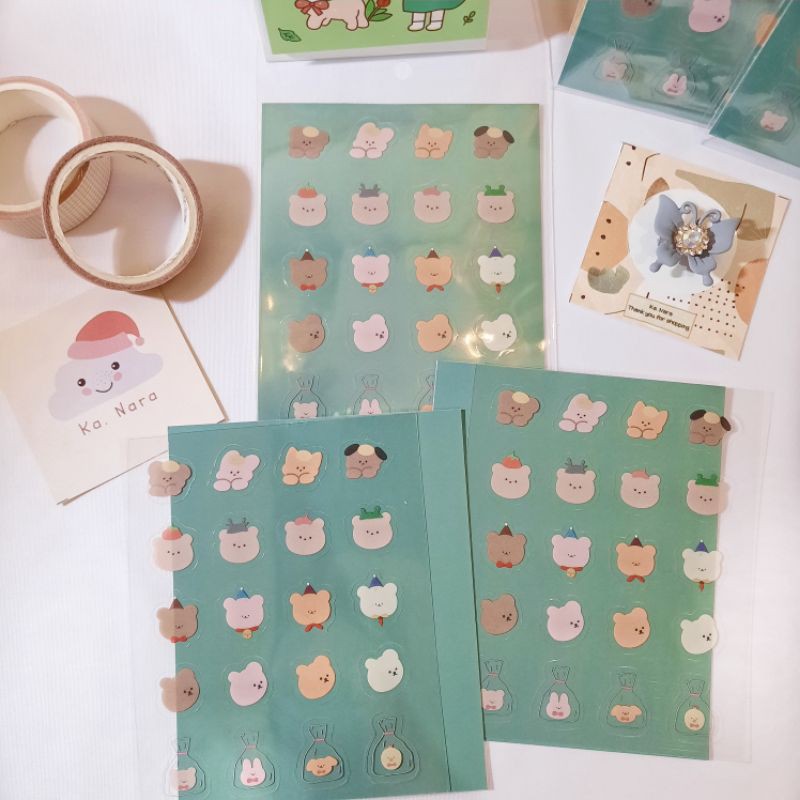 

1 pcs stiker motif kartun beruang