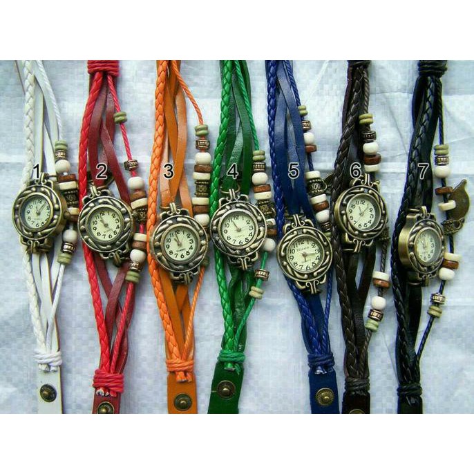 Jam Tangan Tali Gelang Tribal Vintage Etnik