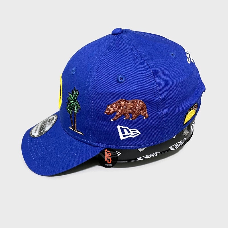 TOPI NEW ERA ORIGINAL CITY LOGOS GOLDEN STATE WARRIORS BLUE