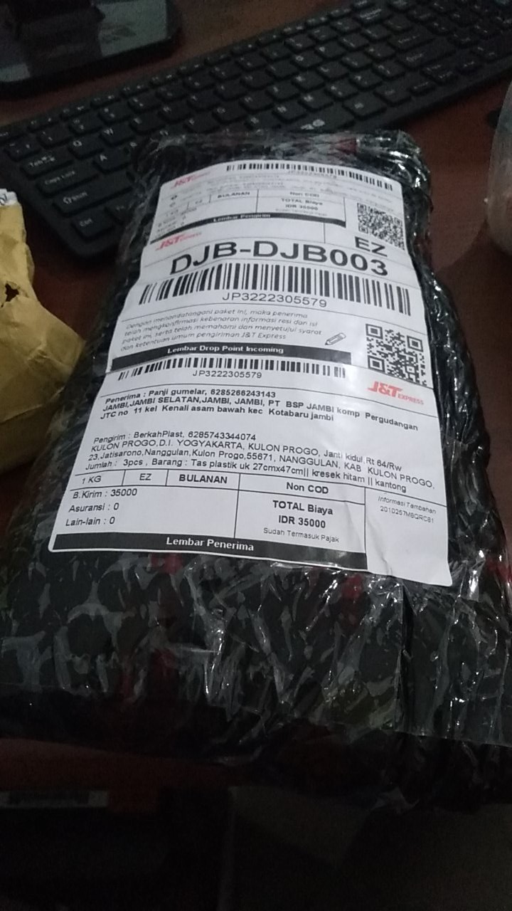 Kantong Kresek Tebal Uk 15cmx34cm || Plastik Hitam || Kresek Hitam