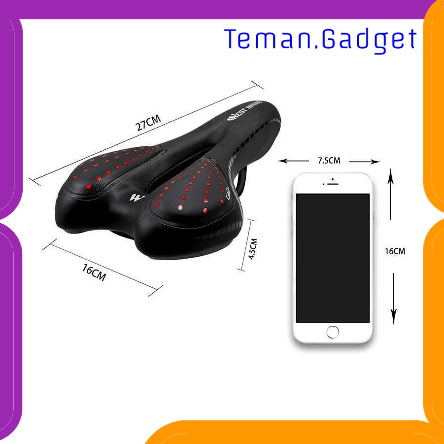 TG-IB040 WEST BIKING JOK SADEL SEPEDA SADDLE SILICONE GEL CUSHION PU YP0801086