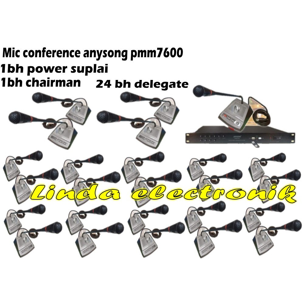 Mic Conference Anysong Pmm 7600 chairman delegate Pmm7600 24delegate