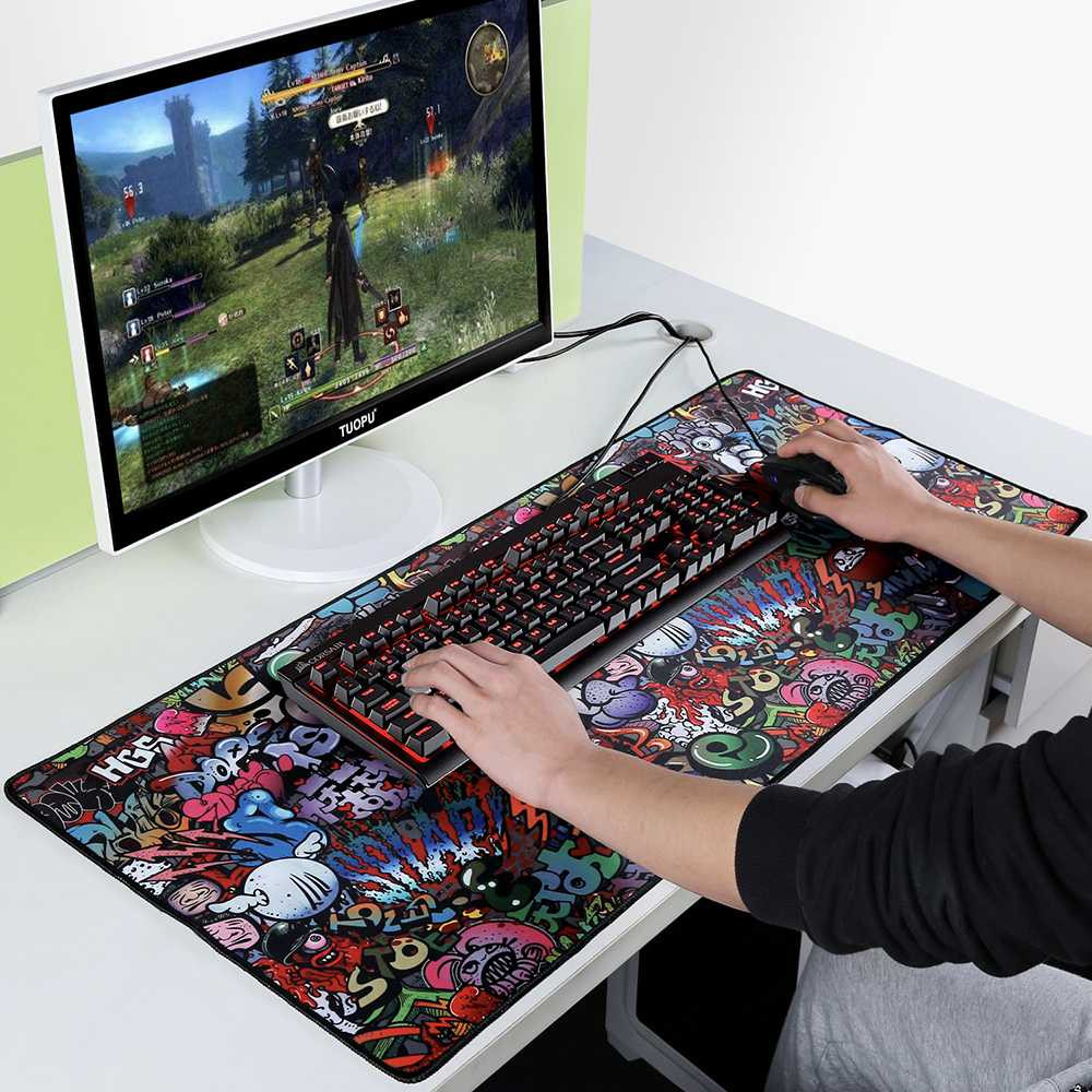 Mouse Pad Gaming-MousePad XL Desk Mat Alas Tatakan Laptop Keren