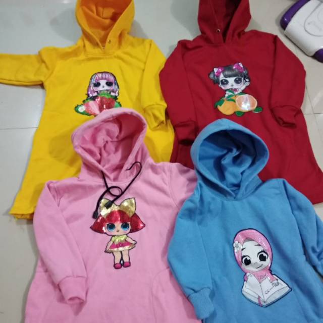 Tunik hijab model sweater anak