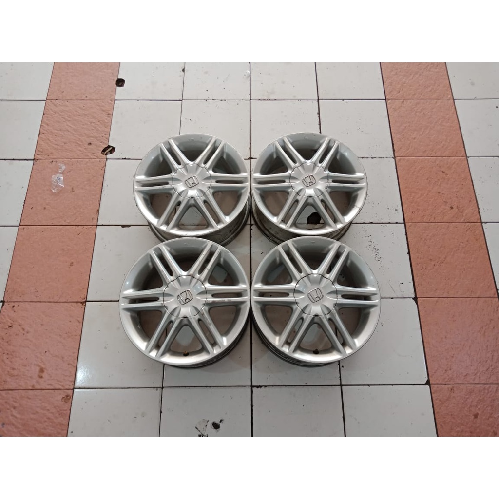 Velg Mobil Bekas Oem Honda City Ring 15 lebar 6 pcd 4×100 et 53