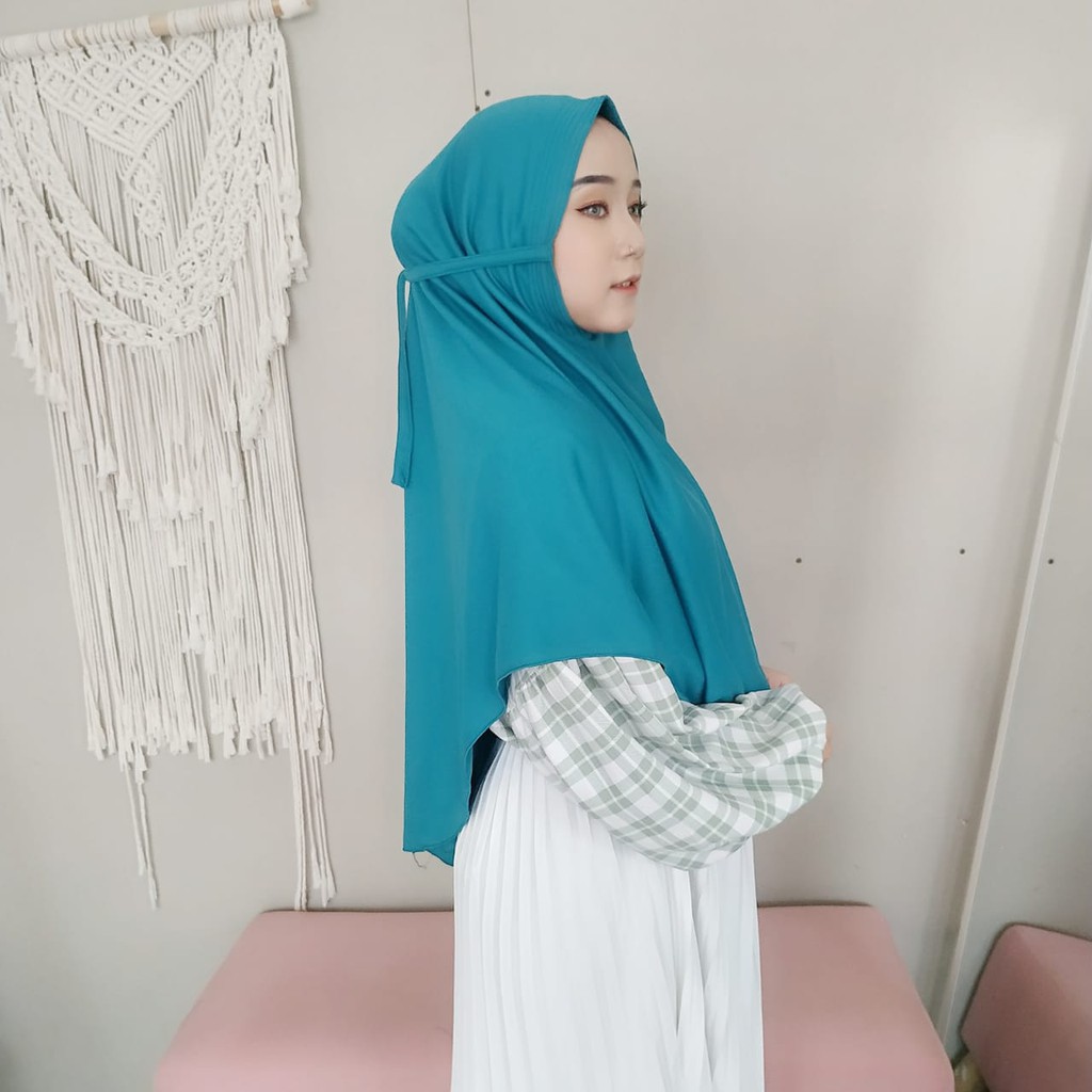 Hijab Instan Bergo Emilia XL Tali instan kaos Bergo-EMILIA BLUETOSKA