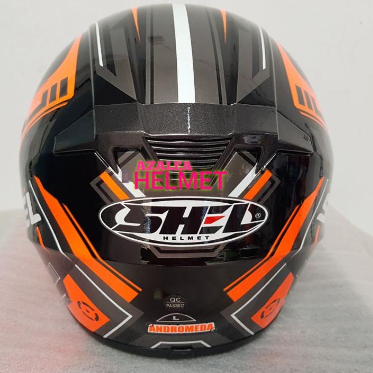 Paling Dicari.. Helm SHEL EXCEL Motif ANDROMEDA Black Orange