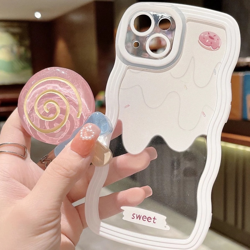 Soft Case TPU Transparan Motif Kartun Es Krim Lolipop 3D Untuk IPhone 11 12 13 Pro Max