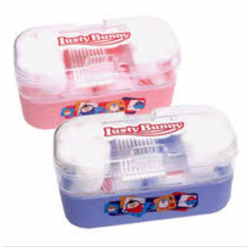 Lusty Bunny Tempat Bedak All In One Tempat Bedak + cotton -tempat bedak bayi lusty buny + cotton