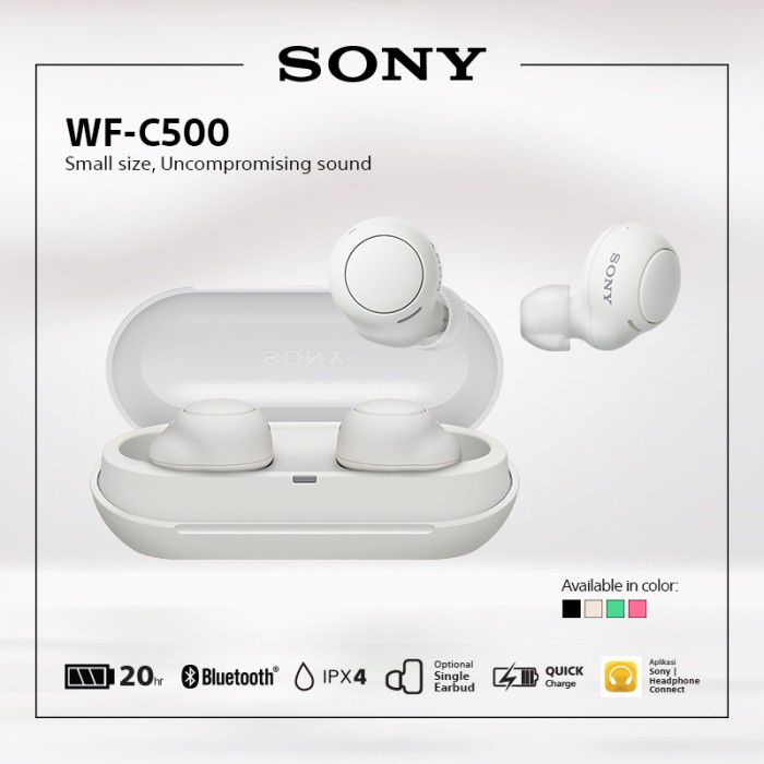 Sony Earphone Bluetooth Truly Wireless TWS WF-C500 Garansi Resmi Sony 1 Tahun