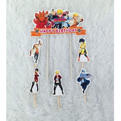 

cake topper/topper banner/topper BORUTO/hiasan kue BORUTO