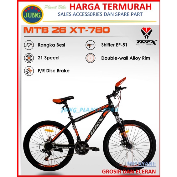 Sepeda Gunung MTB 26 Inch TREX XT 780
