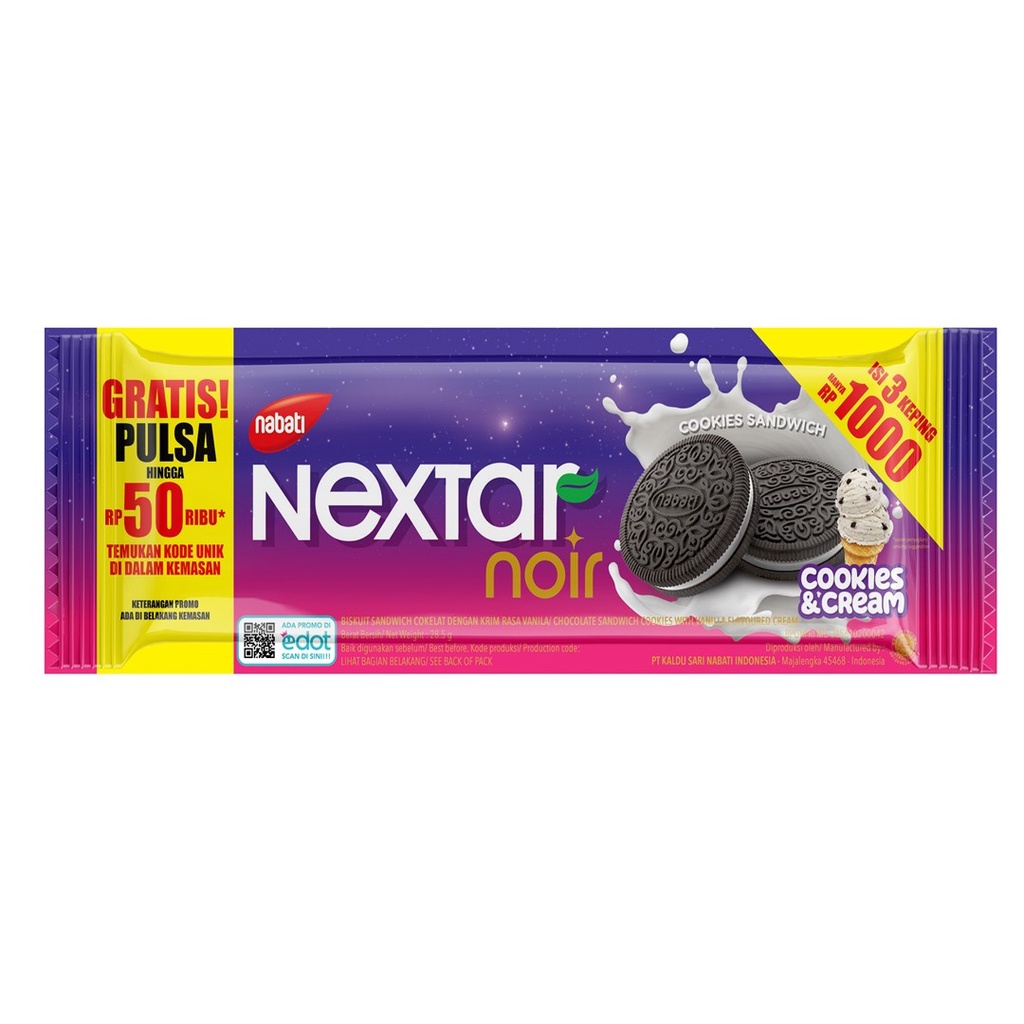 

NEXTAR Noir Richoco dan Cookies & Cream 22 gram | Free Bubble Wrap & Dus Box