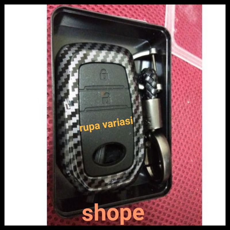 casing keras remot kunci mobil toyota innova INOVA reborn venturer / tipe Q motif carbon