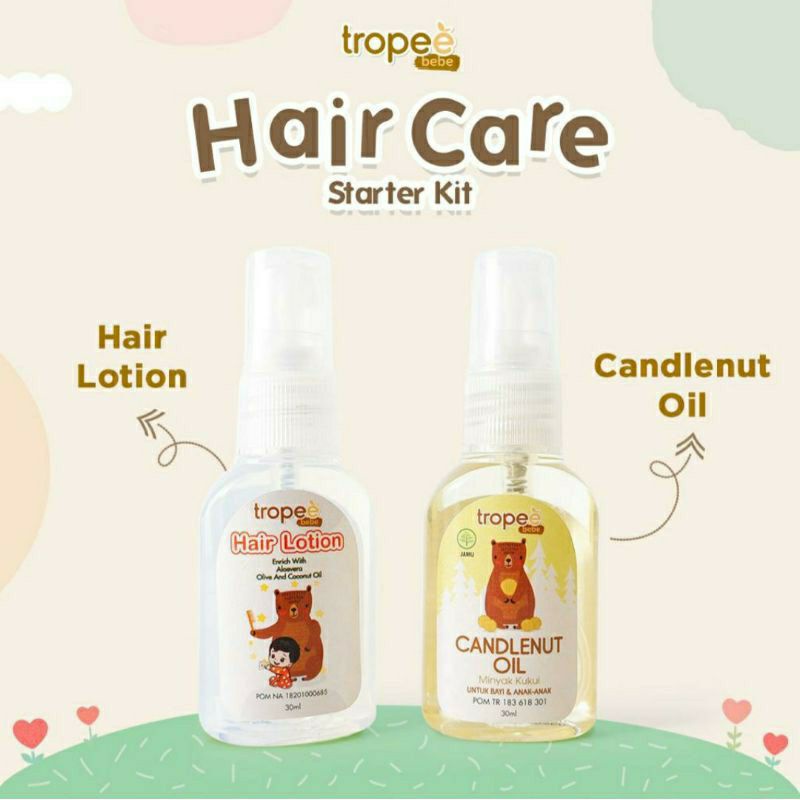 Tropee bebe hair care starter kit - set perawatan rambut bayi