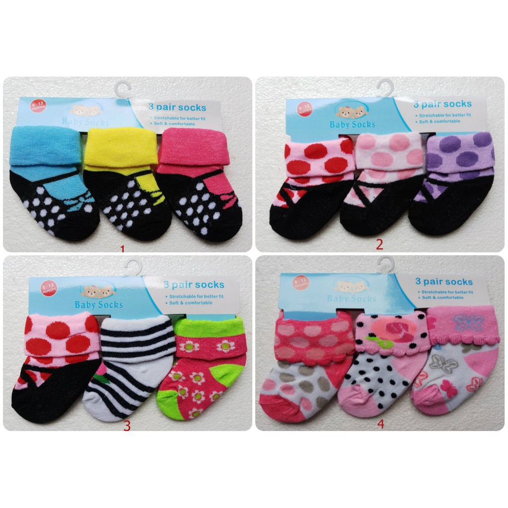 JollyBaby Kaos  Kaki  Bayi  isi 3 pasang Shopee  Indonesia