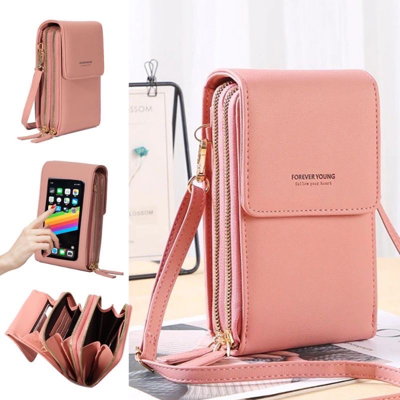 Dompet Wanita Modis Miniso | Tas Selempang Wanita Layar Sentuh | Dompet Layar Sentuh | Dompet Hanpho