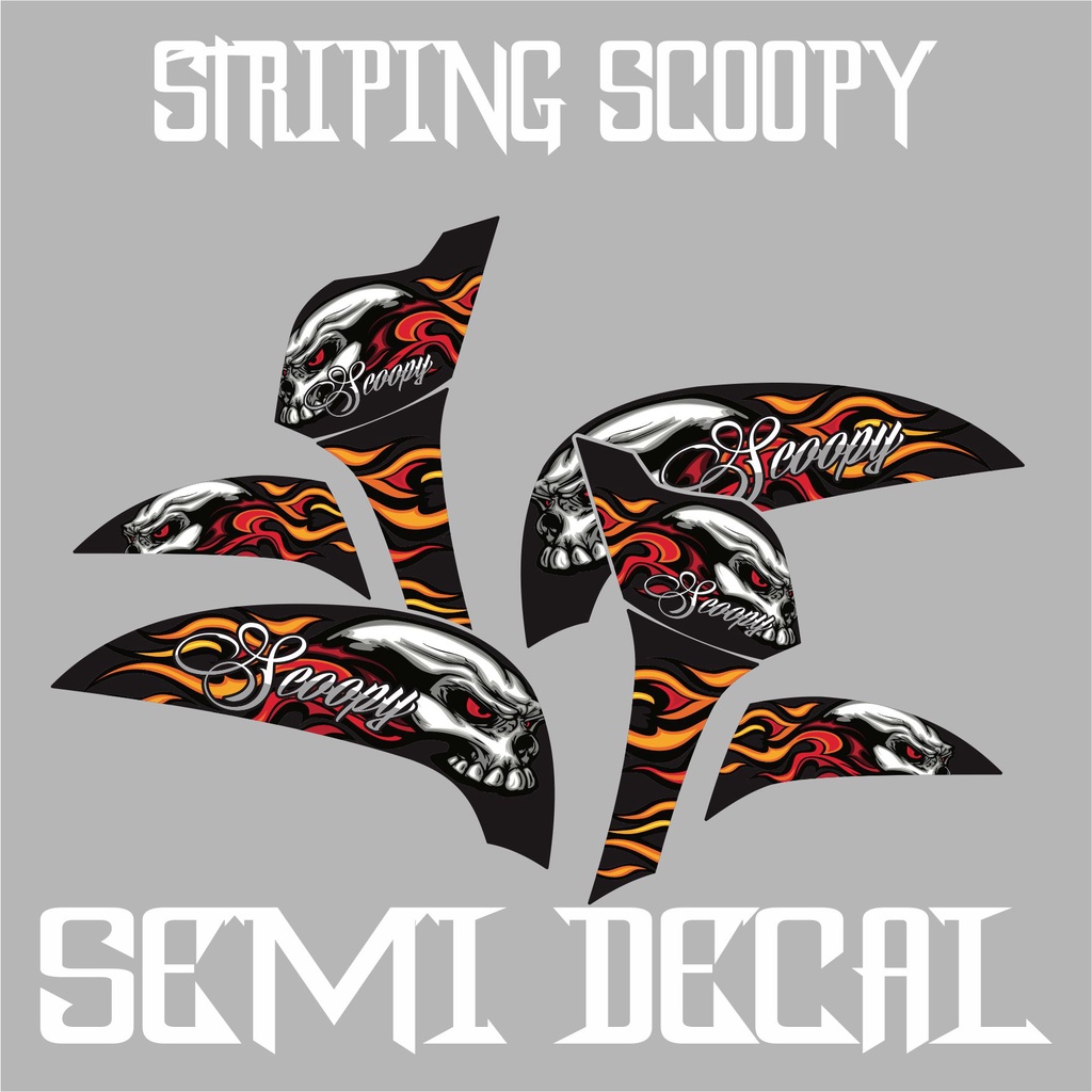 STICKER DECAL SCOOPY SEMI DECAL SCOOPY 2017 2019 STICKER MOTOR SCOOPY