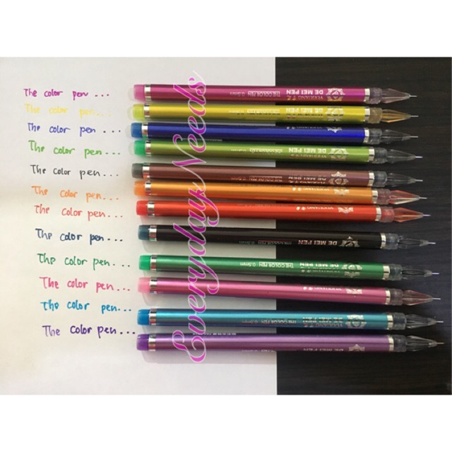

12Pcs/Set Pulpen Pen Gel Warna Warni 0.5mm