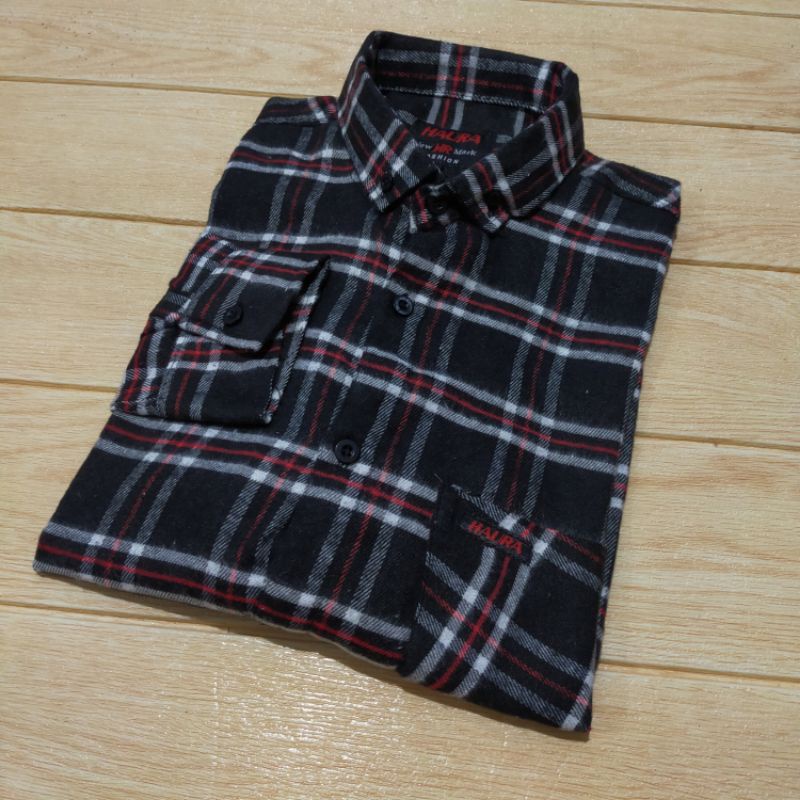 Kemeja Flanel Wanita Flanel Wanita Casual Lengan Panjang  Atasan Wanita  Kemeja Wanita-F11