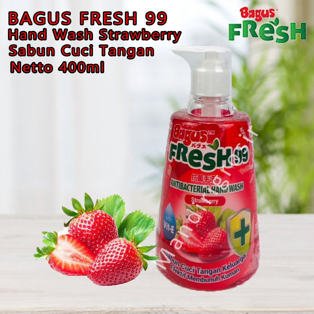 Hand Wash Strawberry *Bagus Fresh99 * Sabun Cuci Tangan * 400ml