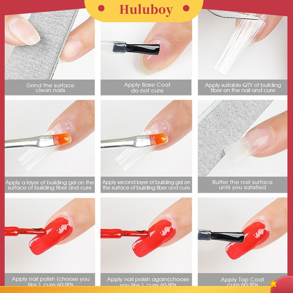 Huluboy Huluboy♡ 50pcs Kuku Extension Fiberglass Akrilik Untuk Manicure