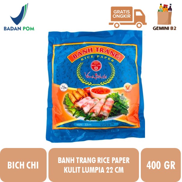

Bich Chi Banh Trang Rice Paper / Kulit Lumpia Vietnam 22cm 400gram
