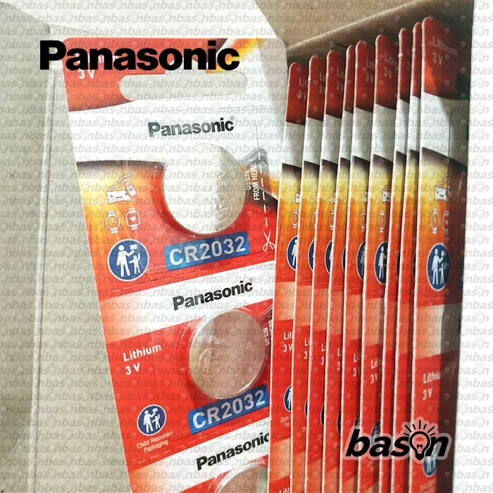 Baterai Panasonic CR2032 - Lithium Battery - Baterai Kancing isi 5 pcs