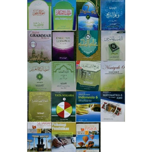 Buku Paket Kelas 6 KMI Gontor Putra - Putri (Free Tas Sandal/Sepatu Gontor selama stok ada)