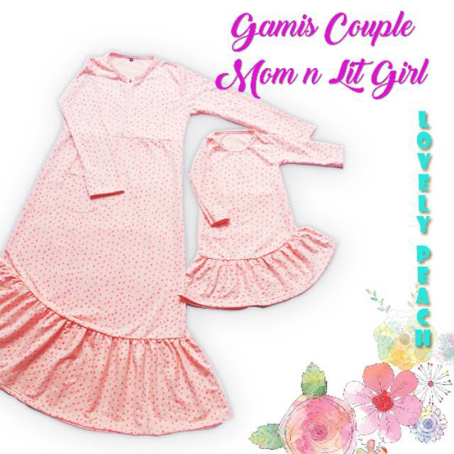 Gamis Couple ibu dan anak /gamis kaos couple