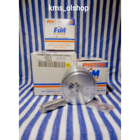 Piston Kit Fim 82 size 63.5/STD Pin 14 (Custom Dome)